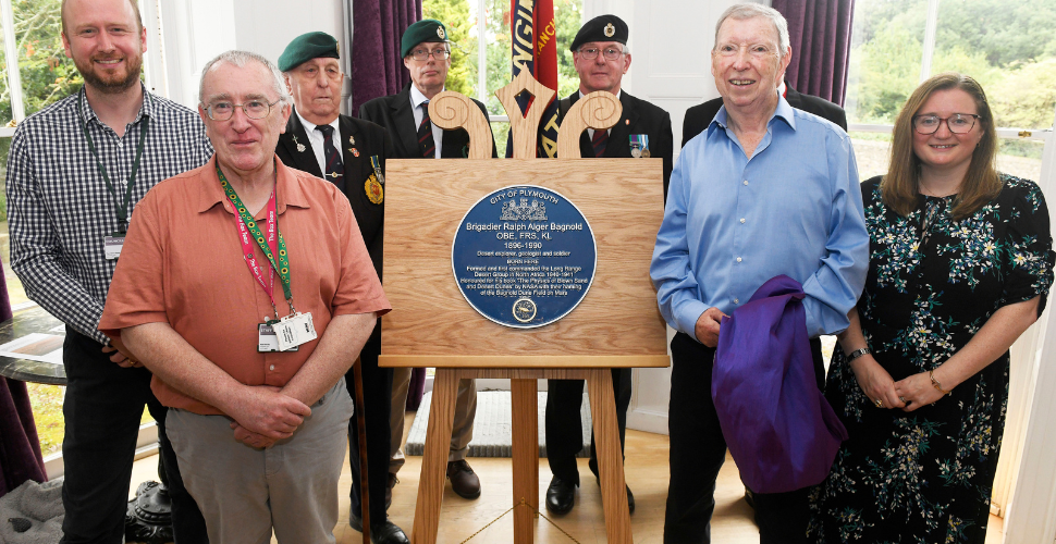 Historic blue plaque honours achievements of Ralph Alger Bagnold 